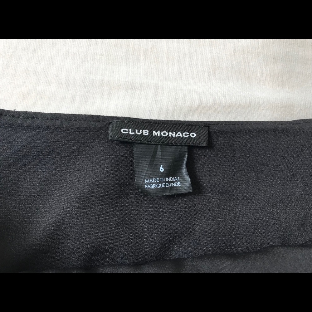 Club Monaco Skirt Beaded Embellished Black Size 6 Rare - Picture 3 of 3